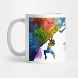 Rock climbing couple Mug